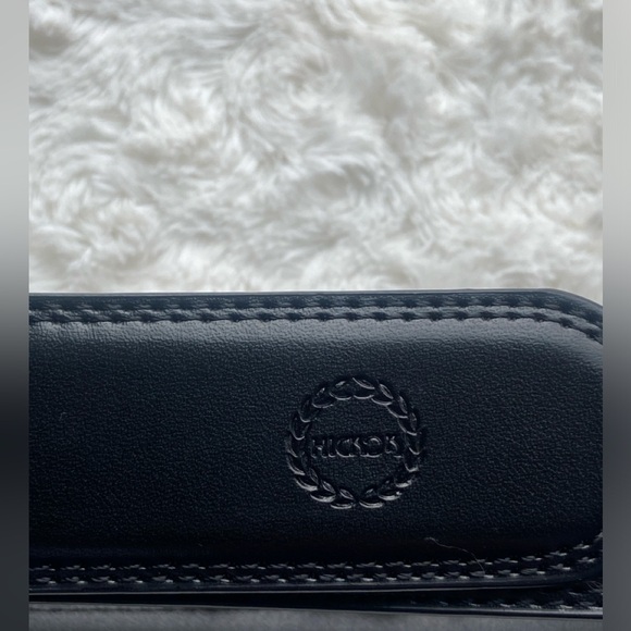 Hickok black leather belt and buckle Sz 36-42 gorgeous buckle EUC - Picture 8 of 11